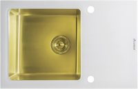 Мойка кухонная Seaman Eco Glass SMG-780W-Gold Мойка кухонная Seaman Eco Glass SMG-780W-Gold