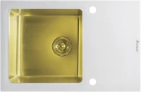 Мойка кухонная Seaman Eco Glass SMG-780W-Gold Мойка кухонная Seaman Eco Glass SMG-780W-Gold