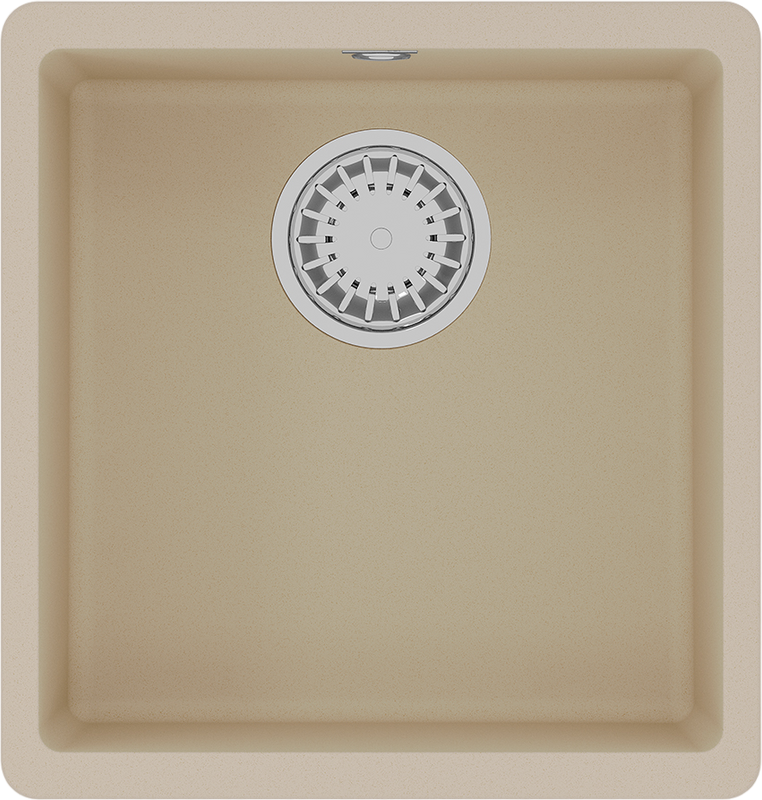 Комплект Мойка Lemark Sinara 400-U 9910062 бежевая + Смеситель Comfort LM3075BN-Beige с гибким изливом, никель, бежевый