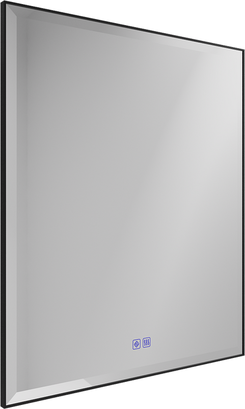 Зеркало Terminus Соренто 60х70 с подсветкой, с антизапотевателем, черное