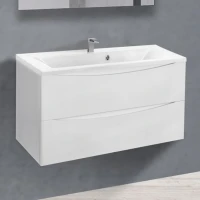 Тумба под раковину Vincea Mia 90, подвесная, белая глянцевая