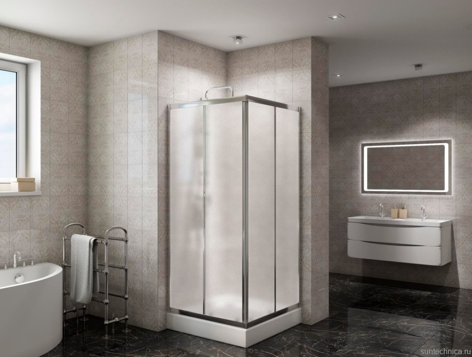 Душевой уголок BelBagno Due A-2-90-P-Cr