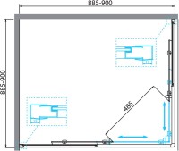 Душевой уголок BelBagno Due A-2-90-P-Cr