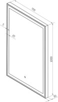 Зеркало CONTINENT Strong 70х100 с подсветкой Зеркало CONTINENT Strong 70х100 с подсветкой