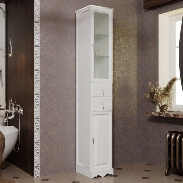 Шкаф пенал для ванной Opadiris Риспекто 30 R, белый