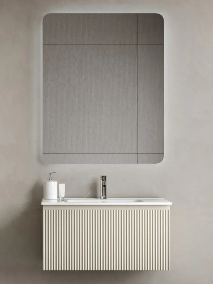 Тумба с раковиной Sancos Snob R 1.0 80 beige soft