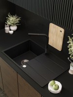 Мойка кухонная Emar Quartz EMQ-1800.Q Оникс Мойка кухонная Emar Quartz EMQ-1800.Q Оникс