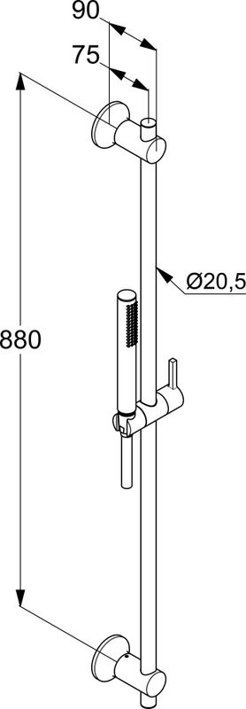 Душевой гарнитур Kludi Nova Fonte Deco 2084005-35 хром