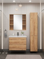 Тумба с раковиной SanStar Diva 80 подвесная, Gold Kraft, раковина Fest 80