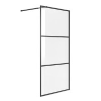 Душевая перегородка Niagara Nova NG-688-10BLACK 100х195, профиль матовый черный, стекло прозрачное