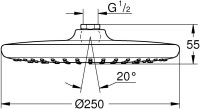 Верхний душ Grohe Tempesta 250 26666000