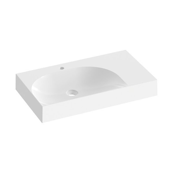 Тумба с раковиной Ravak Lite SD 80 R глянцевая белая