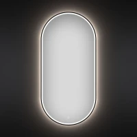 Зеркало Wellsee 7 Rays’ Spectrum 40х80 с фронтальной подсветкой, черное матовое