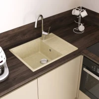 Мойка кухонная Domaci Палермо PR-650-002 бежевая Мойка кухонная Domaci Палермо PR-650-002 бежевая