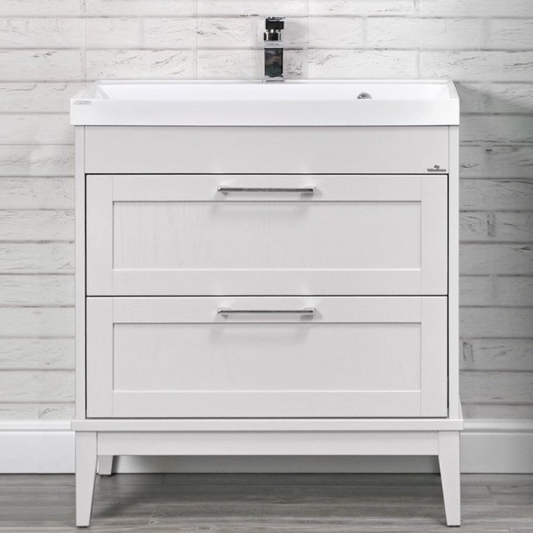 Тумба с раковиной ValenHouse Эйвори 80 белая