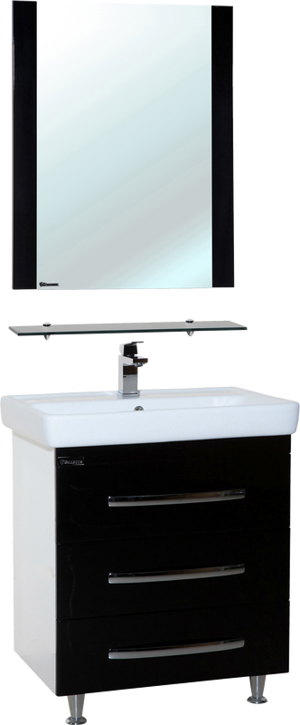 Мебель для ванной комнаты Bellezza Рокко 80 напольная, черная