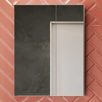 Зеркало-шкаф STWORKI Копенгаген 60 белое, навесное, прямоугольное, белое, в современном стиле