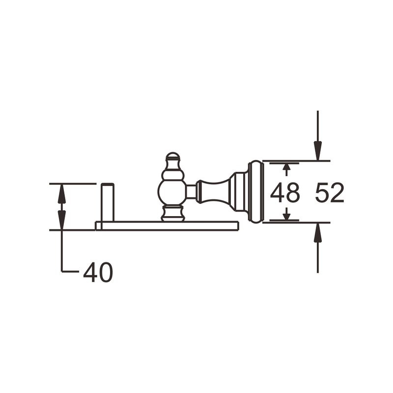 Полка Rose RG11Q RG1119Q 50 см, бронза