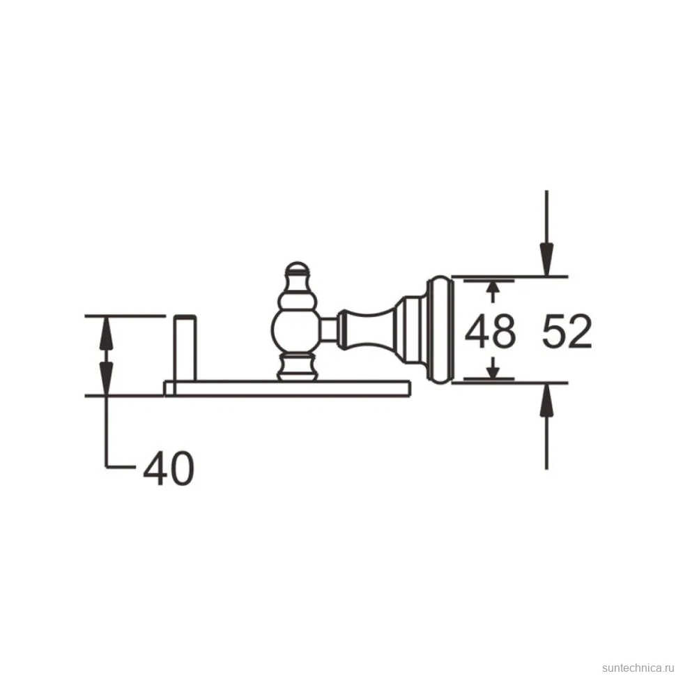 Полка Rose RG11Q RG1119Q 50 см, бронза