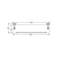 Полка Rose RG11Q RG1119Q 50 см, бронза Полка Rose RG11Q RG1119Q 50 см, бронза
