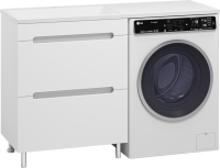 Тумба с раковиной Misty Байкал 70 L для стиральной машины, белая