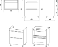 Тумба с раковиной Misty Байкал 70 L для стиральной машины, белая