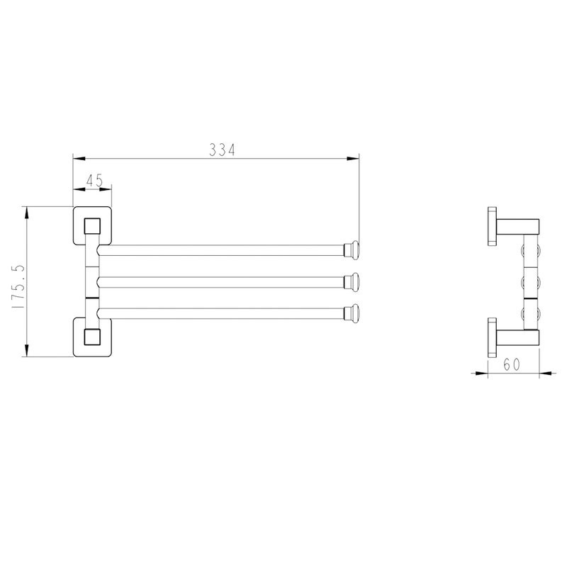 Держатель для полотенец Fashun A26 A2613 глянцевый хром