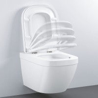 Комплект Унитаз подвесной Grohe Euro Ceramic + Крышка 39330001 с микролифтом + Инсталляция Geberit Duofix Delta 458.149.21.1 с кнопкой смыва, хром + Звукоизоляция