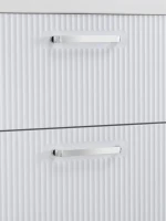 Тумба с раковиной BelBagno Due 50 ручки хром полированный, белый металлик
