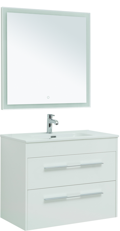 Мебель для ванной комнаты Aquanet Августа 80 белый глянец