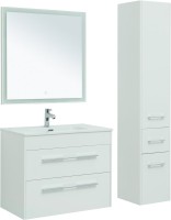 Мебель для ванной комнаты Aquanet Августа 80 белый глянец Мебель для ванной комнаты Aquanet Августа 80 белый глянец