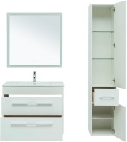 Мебель для ванной комнаты Aquanet Августа 80 белый глянец Мебель для ванной комнаты Aquanet Августа 80 белый глянец