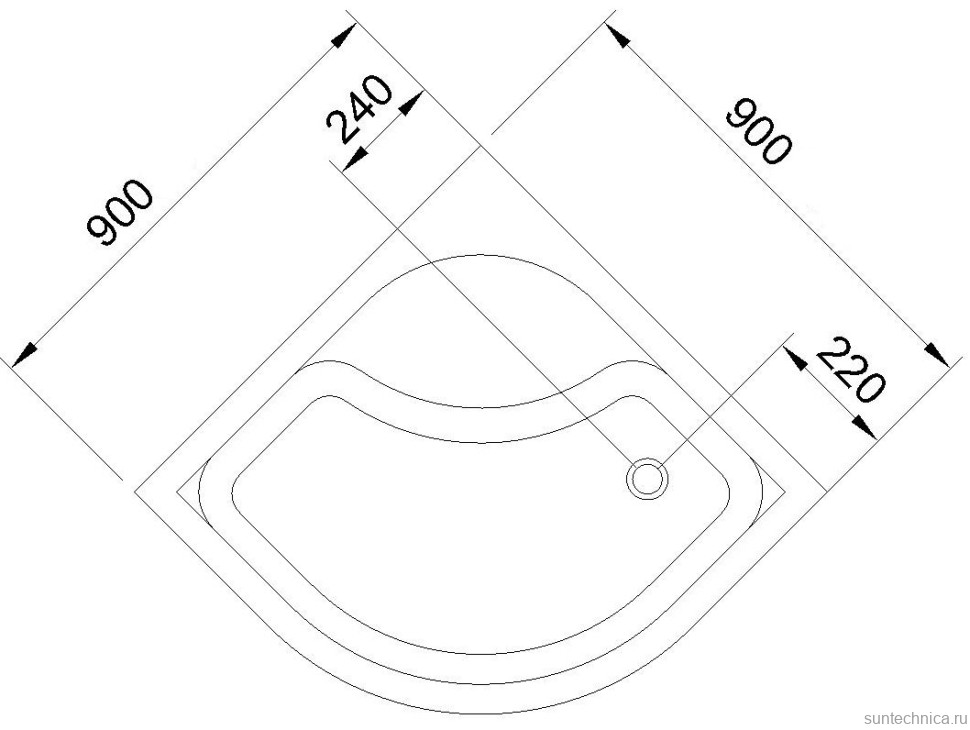 Поддон для душа Royal Bath BK RB 90BK