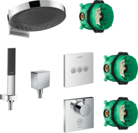 Душевой комплект Hansgrohe Rainfinity 360 (3 jet) 26234000 + 26857000 + 26455000 + 15761000 + 15764000