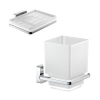 Набор Стакан AQUATEK Либра AQ4304CR + Мыльница AQ4303CR Набор Стакан AQUATEK Либра AQ4304CR + Мыльница AQ4303CR