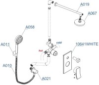 Душевой комплект Wasserkraft A16067WHITE