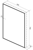 Зеркало Wellsee 7 Rays’ Spectrum 55х70 с подсветкой, черное