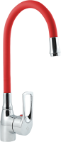 Смеситель для кухни Славен Прораб Ц СЛ-ОД-Ц2К с гибким изливом, красный