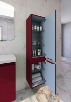 Шкаф-пенал для ванной Caprigo Forte 35 R бордовый Шкаф-пенал для ванной Caprigo Forte 35 R бордовый