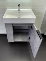 Мебель для ванной комнаты Comforty Асти 60П подвесная, светлый бетон