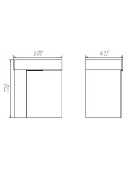 Мебель для ванной комнаты Comforty Асти 60П подвесная, светлый бетон