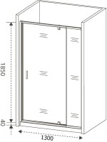 Душевая дверь в нишу Good Door Orion Orion WTW-PD-130-C-CH