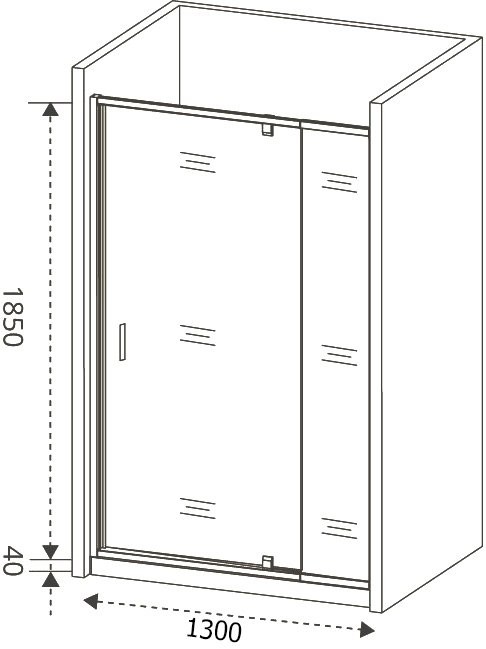 Душевая дверь в нишу Good Door Orion Orion WTW-PD-130-C-CH