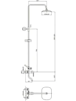Душевая стойка Haiba HB2405 хром Душевая стойка Haiba HB2405 хром