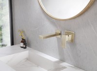 Смеситель для раковины Abber Daheim AF8212G С ВНУТРЕННЕЙ ЧАСТЬЮ, золото