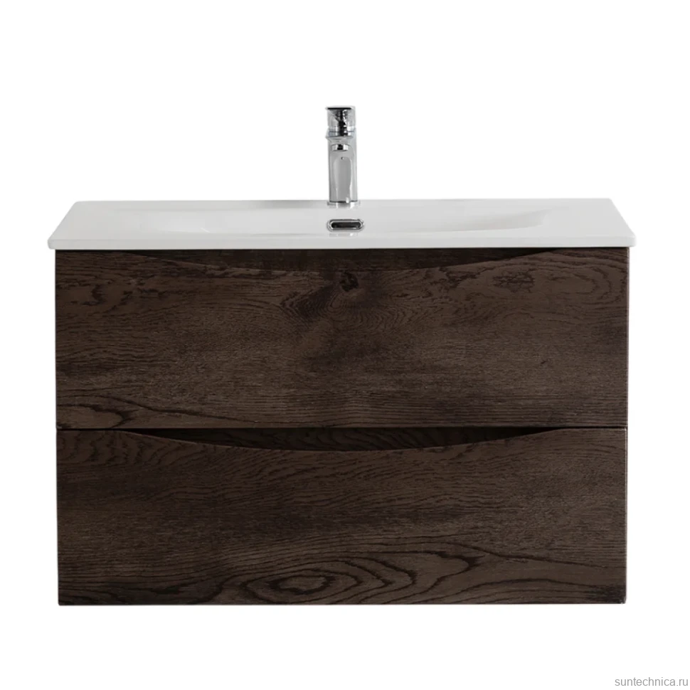 Тумба с раковиной BelBagno Marino-cer-n 90 подвесная, rovere nature grigio