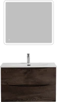 Тумба с раковиной BelBagno Marino-cer-n 90 подвесная, rovere nature grigio