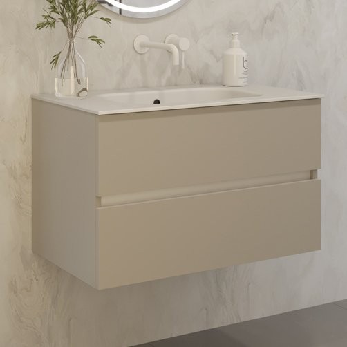 Тумба с раковиной Armadi Art Vallessi 80 матовый кашемир