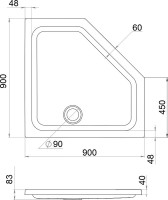 Поддон для душа Triton ПД28 90х90