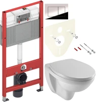 Комплект Унитаз подвесной Jacob Delafon Patio + Крышка E4267 + Инсталляция TECE Now 9400412 4 в 1 с кнопкой смыва